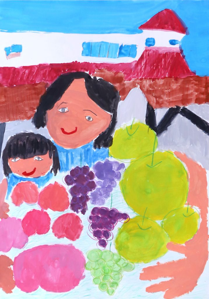 「三条産のくだものどうぞ！」嵐南小学校　２年　圓田　福乃